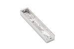 Silver (plated) Smooth Rectangle (1 channel, 2 hole) Katiedids 35x7mm