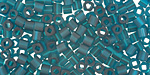 TOHO Transparent Frosted Teal Cube 3mm Seed Bead