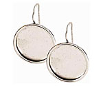 Nunn Design Antique Silver (plated) Large Circle Frame Earring 21mm