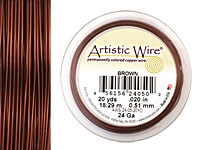 Artistic Wire Brown 24 gauge, 20 yards
