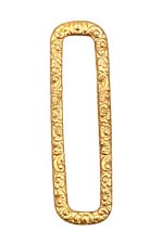 Brass Floral Rectangle Connector 64x18mm
