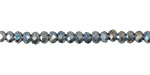 Montana Blue Peacock Crystal Faceted Rondelle 3mm