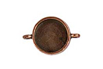 Nunn Design Antique Copper (plated) Small Circle Bezel Link 28x19mm