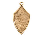 Nunn Design Antique Gold (plated) Crest Regiment Bezel Pendant 19x36mm