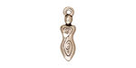 TierraCast Antique Silver (plated) Spiral Goddess Charm 5x19mm