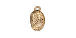 TierraCast Antique Gold (plated) Abalone Charm 9x16mm