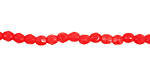 Czech Fire Polished Glass Opaque Red Round 3mm