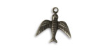 Vintaj Arte Metal Watchful Bird Charm 16x17mm