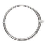 German Style Wire Silver (plated) Fleck Pattern Round 16 gauge, 1 meter