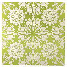 Lillypilly Lime Green Kaleidoscope Anodized Aluminum Sheet 3"x3", 24 gauge