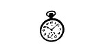Arabic Pocket Watch Mini Rubber Stamp 12x16mm