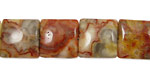 Crazy Lace Agate (red) Puff Square 14mm