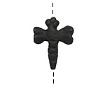 Black Onyx (matte) Carved Dragonfly 22-26x20-22mm