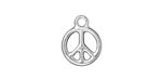 TierraCast Rhodium (plated) Small Peace Charm 12x16mm