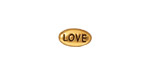 TierraCast Antique Gold (plated) Love Word Bead 11x6mm