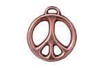 TierraCast Antique Copper (plated) Peace Pendant 24x27mm