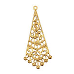 Brass Filigree Chandelier Drop 19x43mm