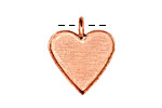 Copper Heart Bezel 25mm