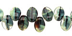 Czech Glass Calypso Green Petal 6x8mm
