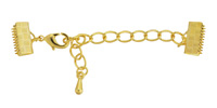 Artistic Wire Gold (plated) Mesh Clasp (w/ Extension Chain & Lobster Clasp) 10mm