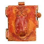 Patricia Healey Copper Owl Locket 40x44mm