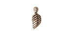 TierraCast Antique Silver (plated) Birch Leaf Charm 7x15mm