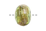 A Beaded Gift Grass Luxe Glass Rondelle (hollow) 13-15x19-23mm