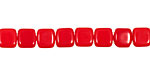 Czech Glass Opaque Red 2-Hole Tile 6mm
