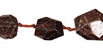 Garnet (rough) Faceted Nugget 14-18x13-15mm