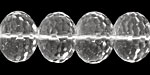 Rock Crystal Faceted Rondelle 13x18mm