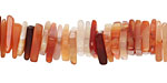 Carnelian (natural) Triangular Heishi 12mm