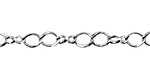 Silver (plated) Twisted Oval & Figure 8 Chain