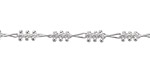 Silver (plated) Curb w/ Barbell & Oval Chain