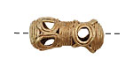 African Brass Open Circle Peanut 29-30x13-14mm