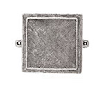 Nunn Design Antique Silver (plated) Raised Bezel Small Square Link 37x29mm