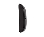 Tagua Nut Black Splinter (center-drilled) 7-8x28-35mm