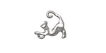 Ezel Findings Rhodium (plated) Cat Charm 4x15mm