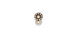 TierraCast Antique Silver (plated) Small Beaded Ear Post 5x8mm