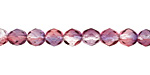 Czech Fire Polished Glass Dual Coated Tanzanite/Fuschia Round 6mm