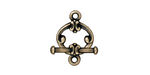 TierraCast Antique Brass (plated) Classic Toggle Clasp 15x12mm, 16mm bar