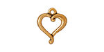 TierraCast Antique Gold (plated) Jubilee Pendant 14x17mm
