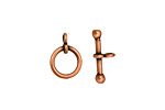 Antique Copper (plated) Simple Toggle Clasp 14x10mm, 17mm bar