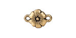 TierraCast Antique Gold (plated) Flower Link 19x13mm