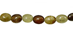 Green Garnet Flat Oval 8x6mm