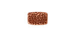 TierraCast Antique Copper (plated) Rectangle Scroll Bead 14x9mm