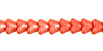 Czech Glass Luster Coral Bellflower 6x7mm