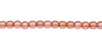 Czech Glass Matte Luster Transparent Rosaline Round 4mm