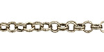 Antique Silver (plated) Every Other Etched Link Double Cable Chain