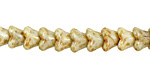 Czech Glass Luster Picasso Pistachio Green Bellflower 6x7mm
