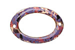 C-Koop Enamaled Metal Purple Mix Large Oval Link 34-38x24-25mm